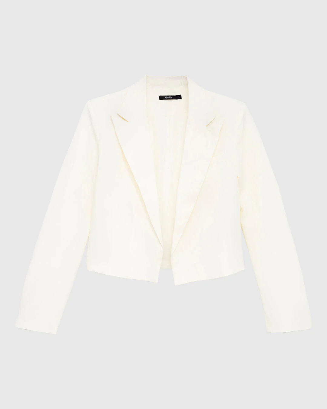Blazer Cropped Feminino Manga Longa Em Tecido Alfaiataria - ENFIM