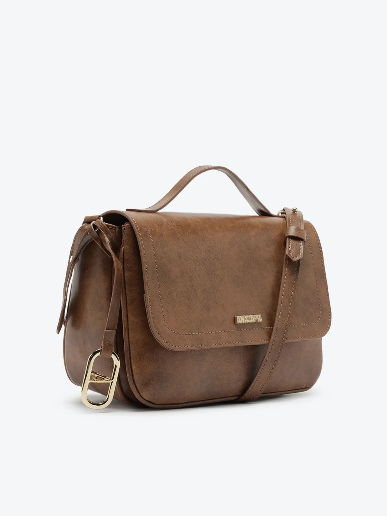 Bolsa Tiracolo Média Eco Denver Caramelo