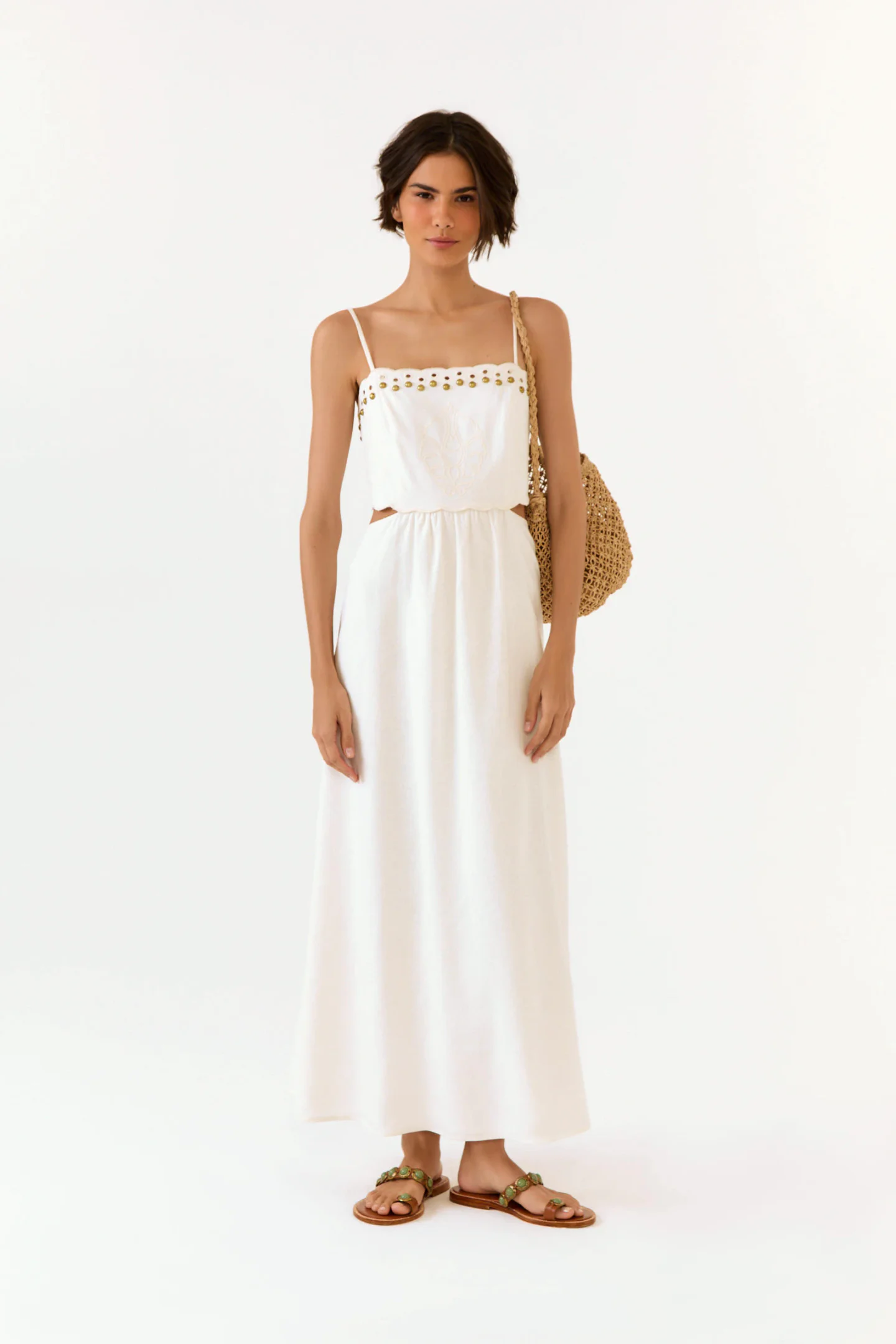 Vestido Midi Pala Festonê