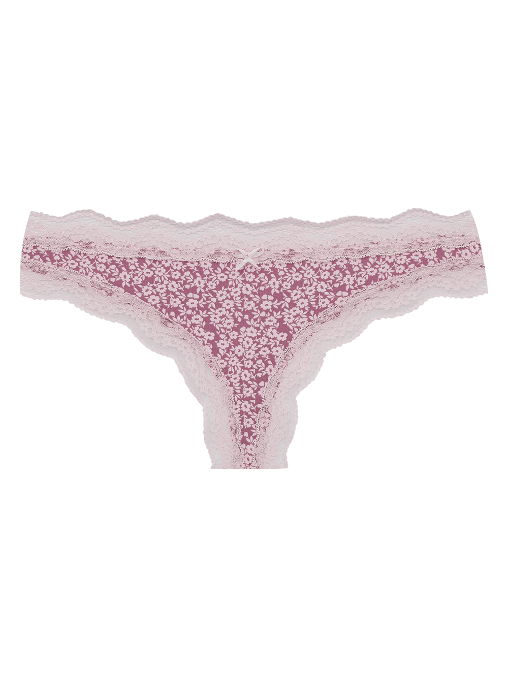 Calcinha Fio Microfibra Renda Pop Colors Floral Estampado