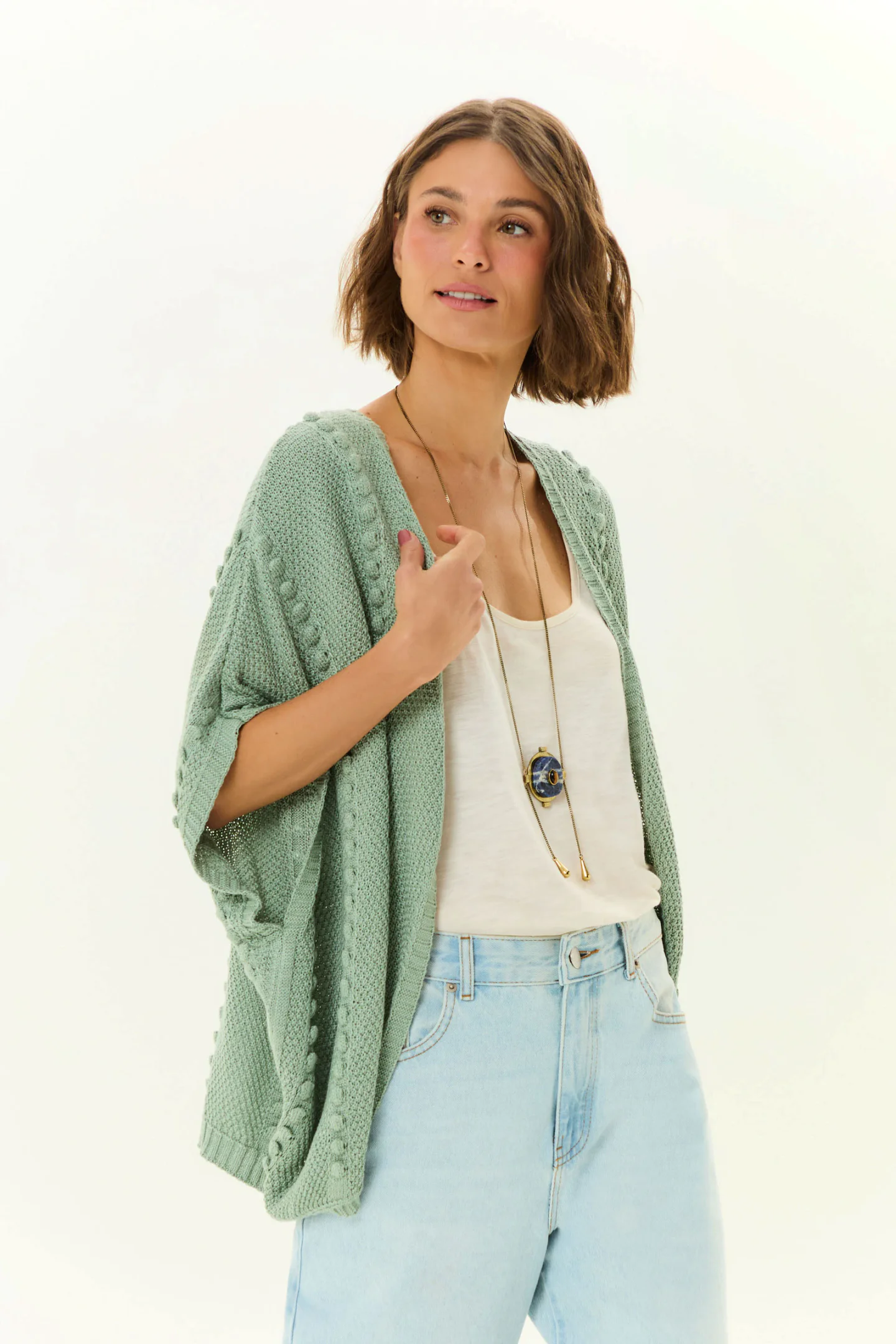 Kimono Tricot Ponto Pipoca