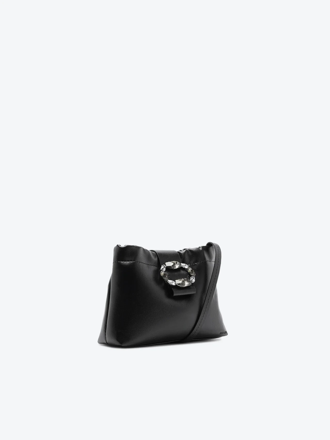Bolsa Tiracolo Pequena Detalhe Pedraria Preta