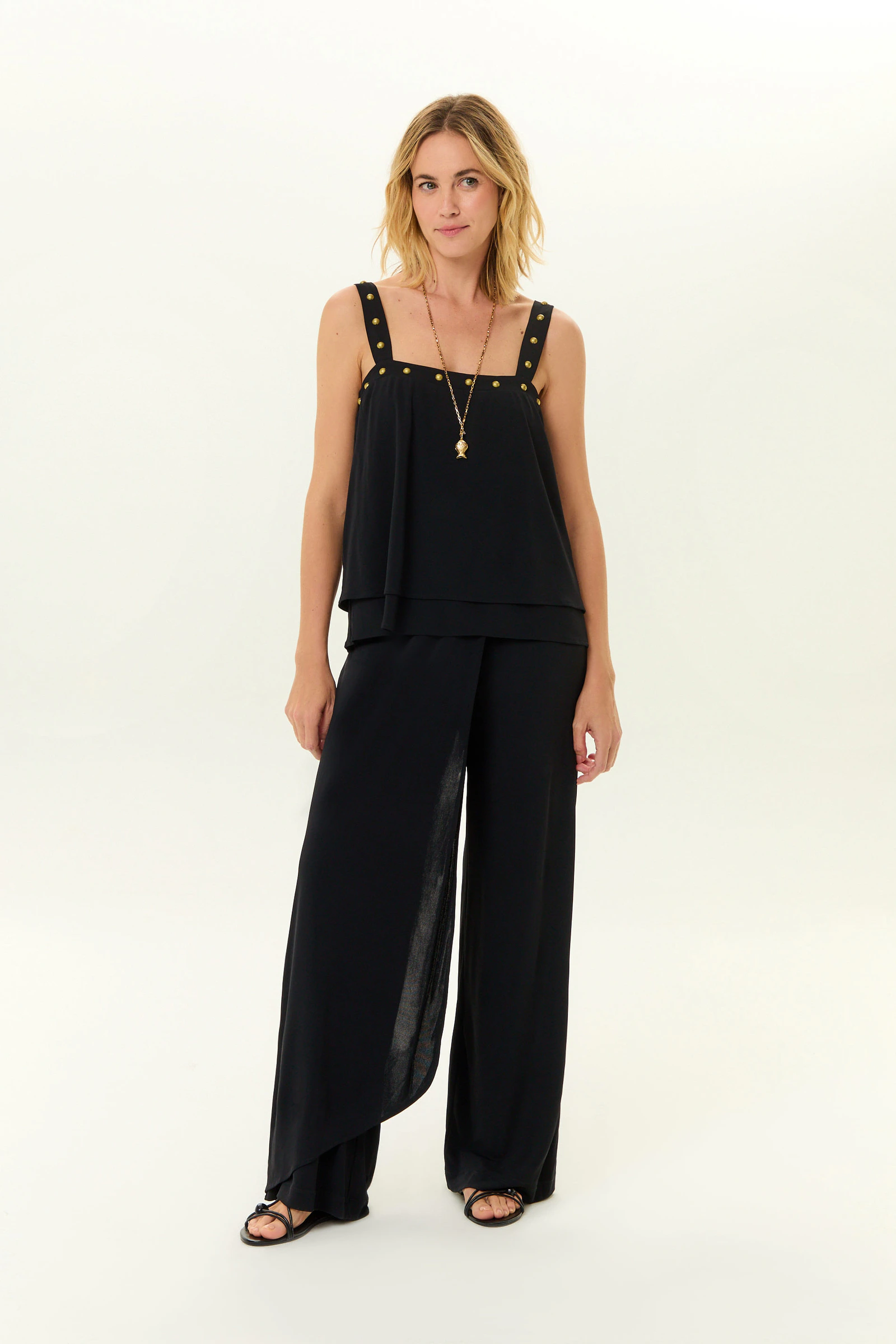 Calça Pantalona Transpasse