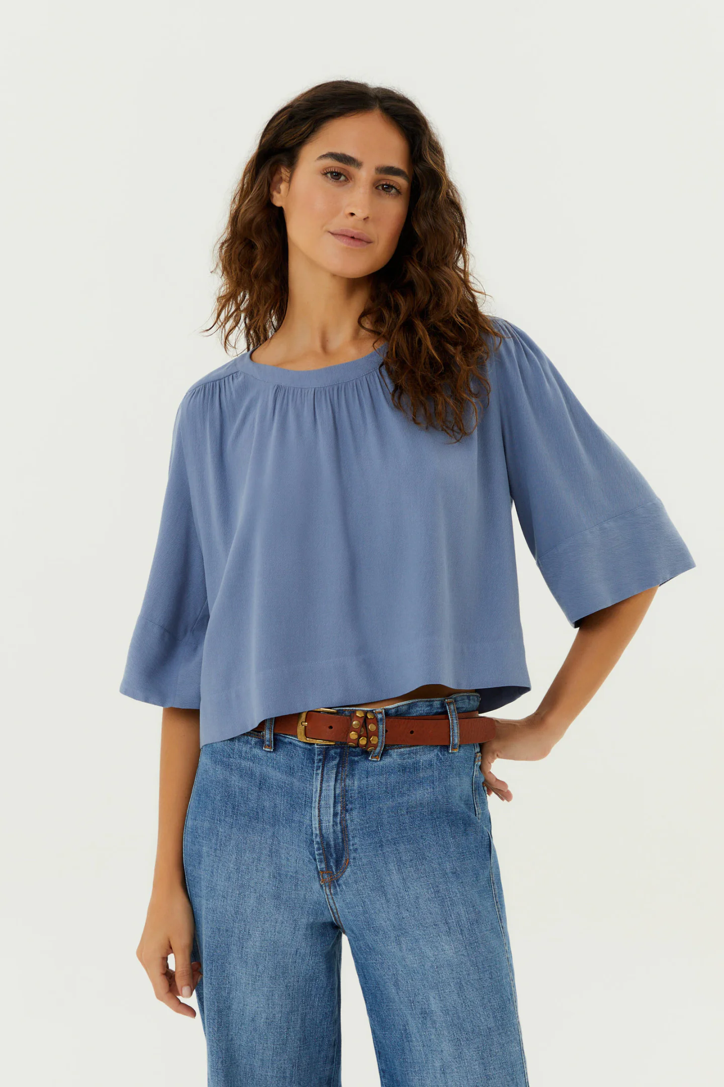 Blusa Manga Curta Sino
