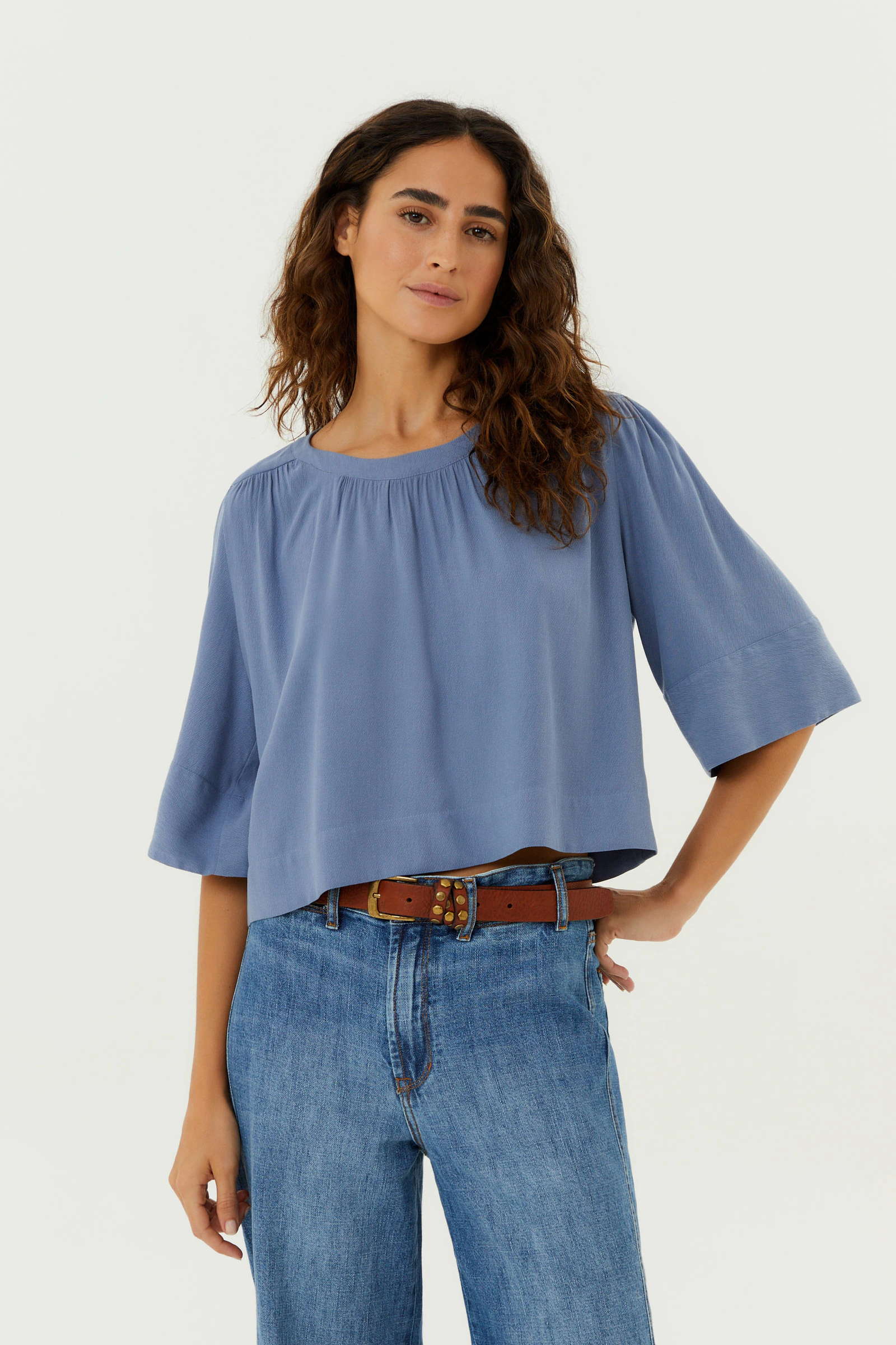 Blusa Manga Curta Sino