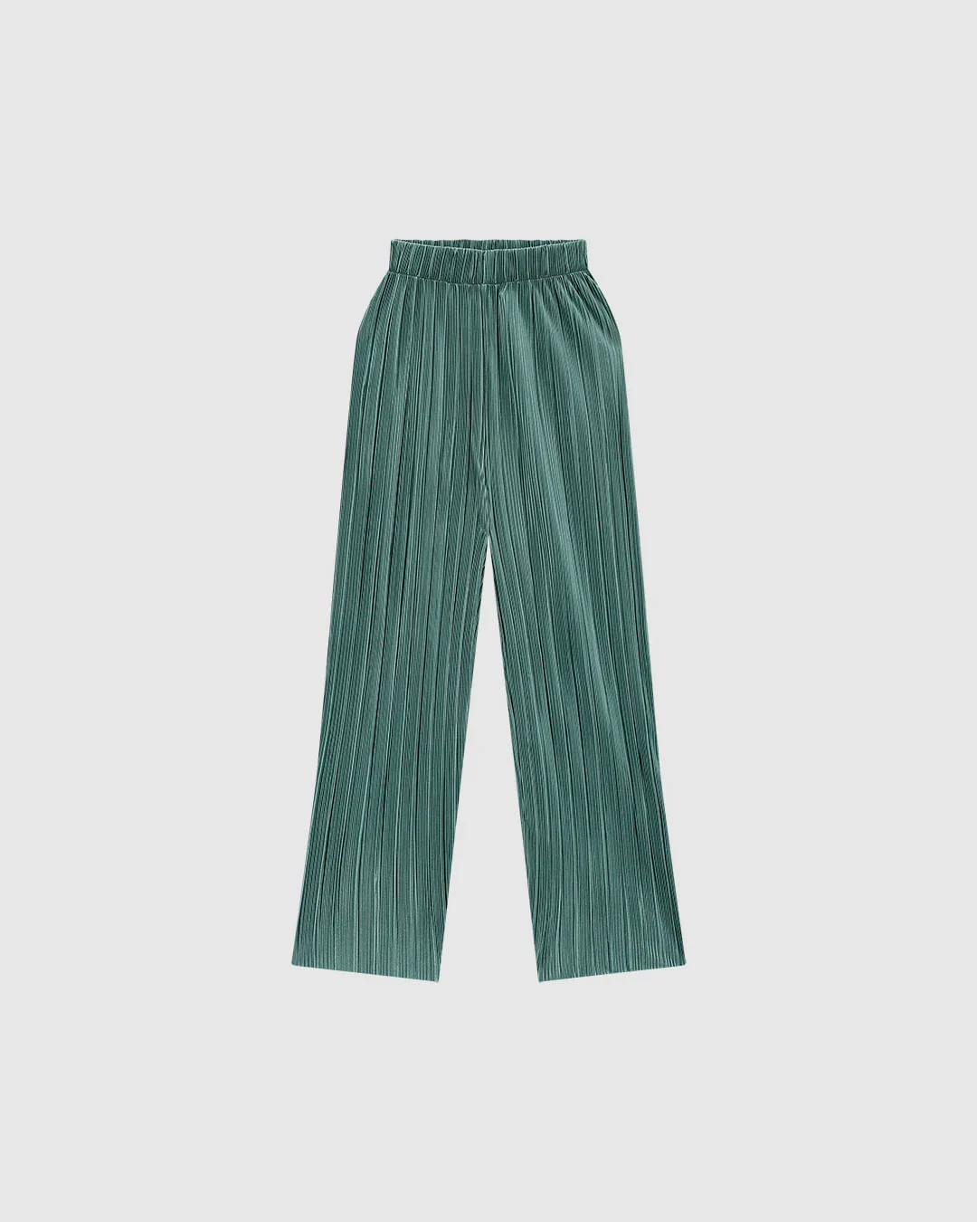 Calça Reta Feminina Em Tecido Acetinado Plissado - ENFIM