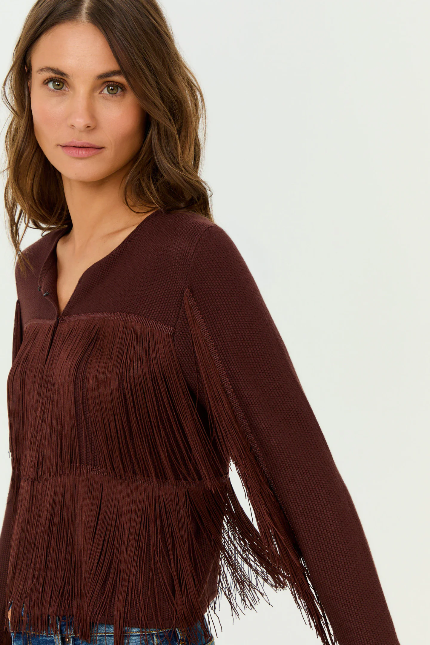 Cardigan Tricot Franjas