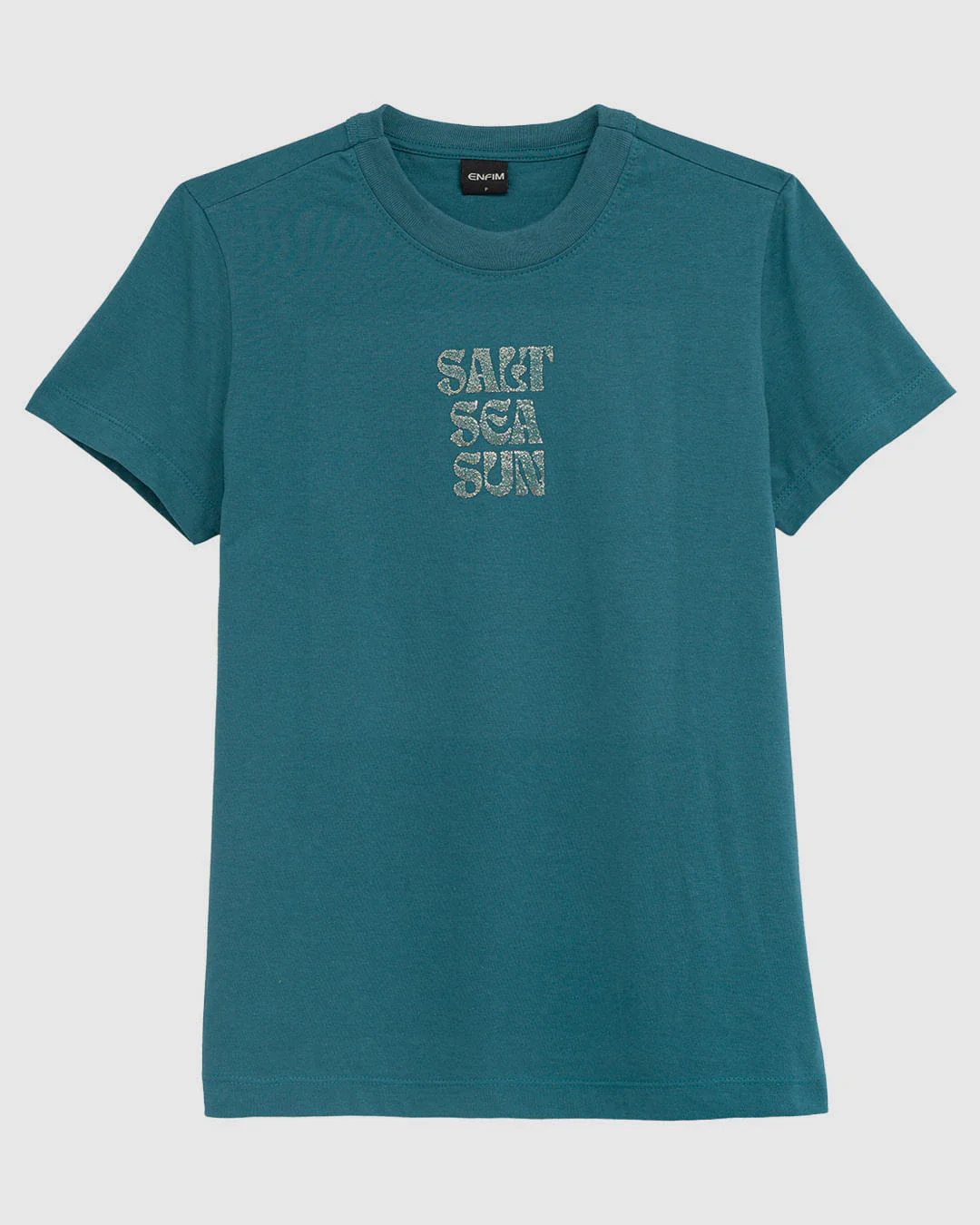 Camiseta Feminina Slim Salt Sea Sun Em Algodão - ENFIM
