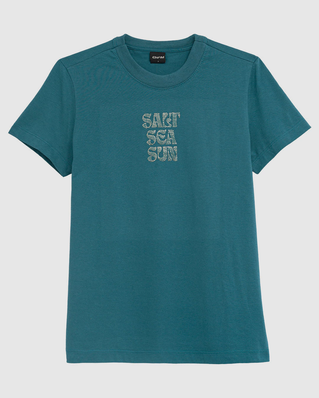 Camiseta Feminina Slim Salt Sea Sun Em Algodão - ENFIM