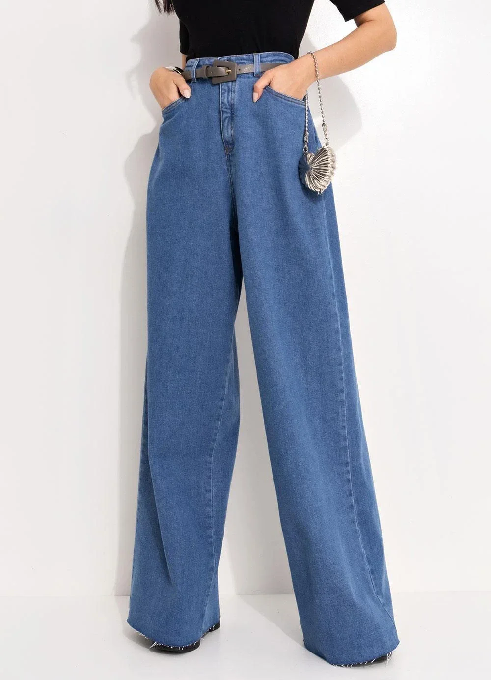 Quintess - Calça Jeans Médio em Jeans
