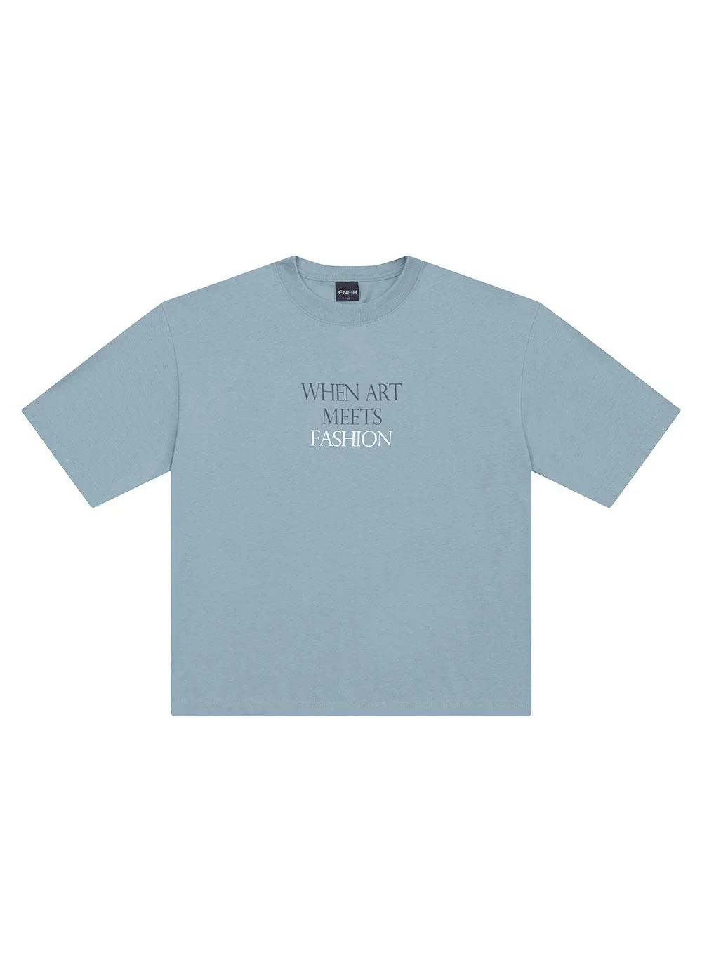 Enfim - Camiseta Ampla When Art Meets Fashion Azul