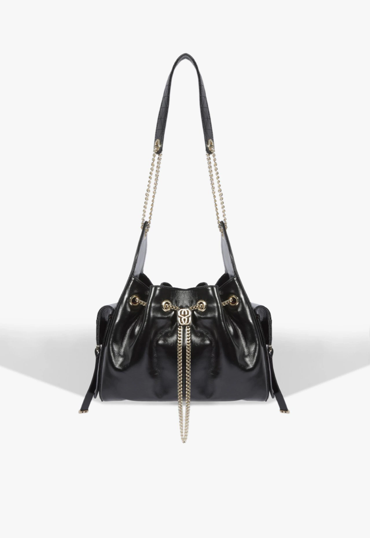 Bolsa Shoulder Lilibet Média Couro Preta