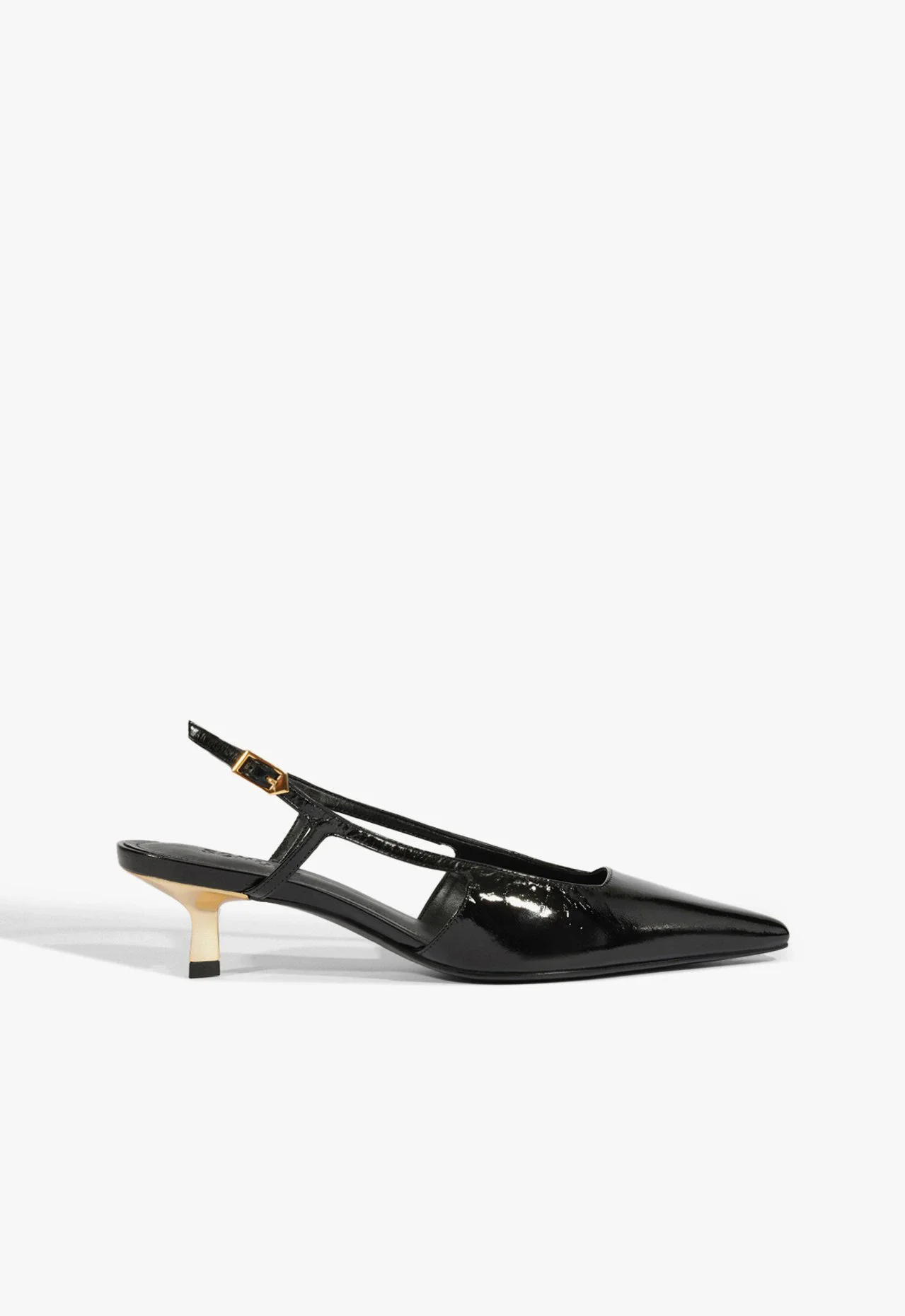 Scarpin Sophia Mid Couro Preto