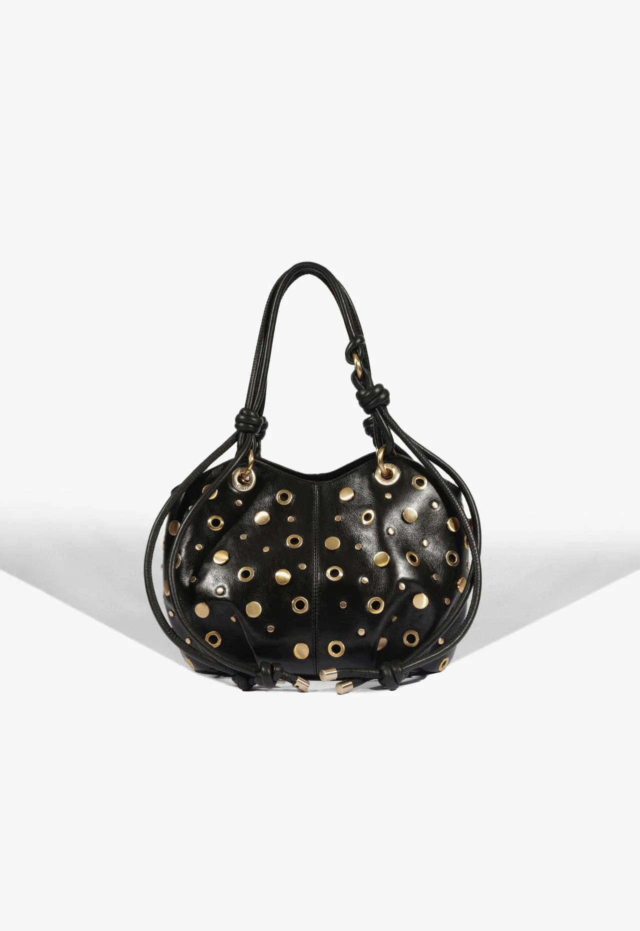 Bolsa Hobo Berry Pequena Couro Preto