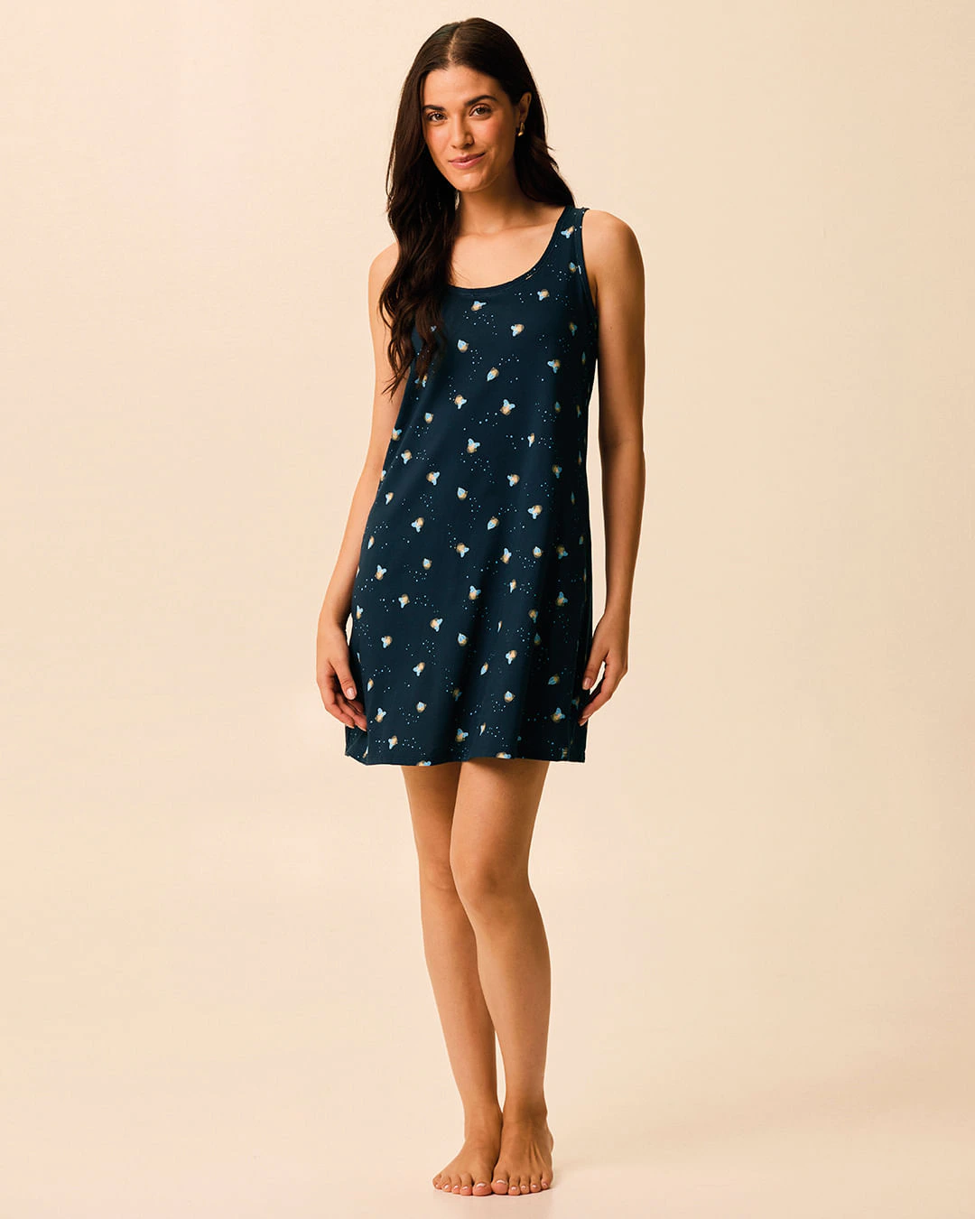 Camisola Feminina Slim Estampada Em Meia Malha 100% Algodão