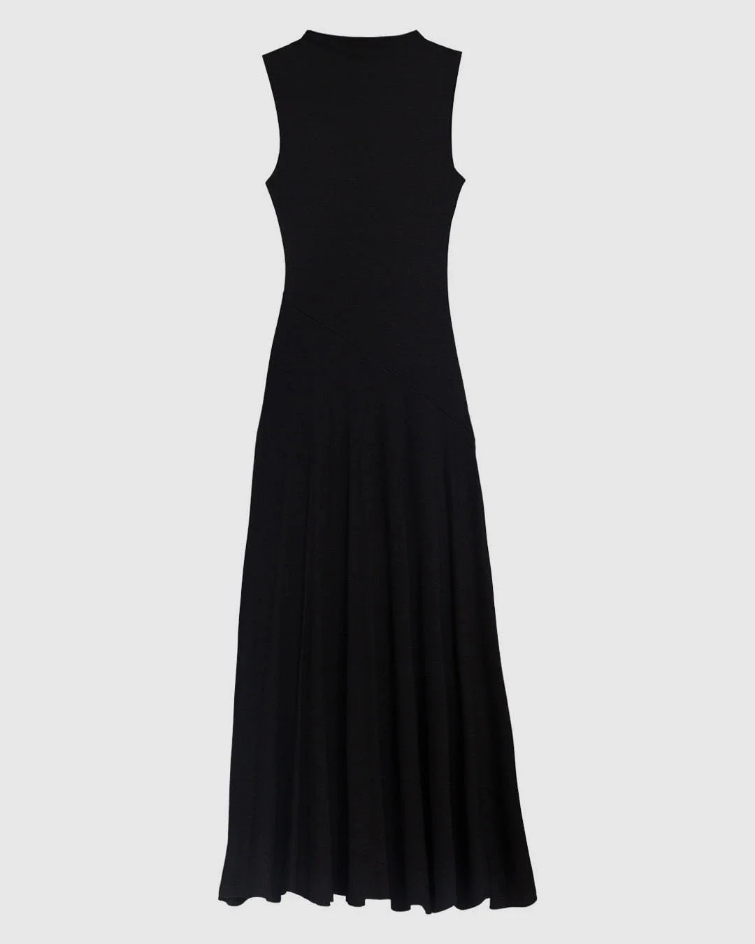 Vestido Midi Feminino Gola Alta Recorte Frontal Malha Viscose Stretch - ENFIM