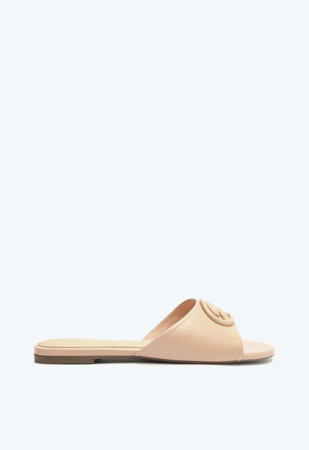 Sandália Mule Couro Rosa Claro
