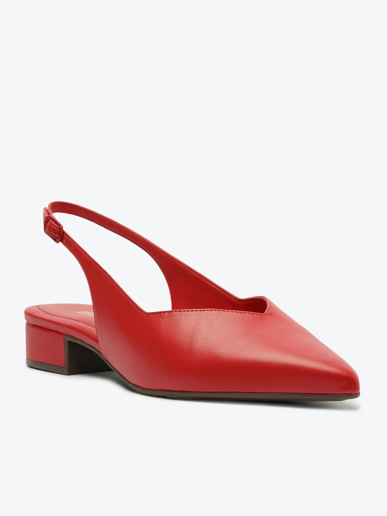 Scarpin Slingback Corte V Vermelho