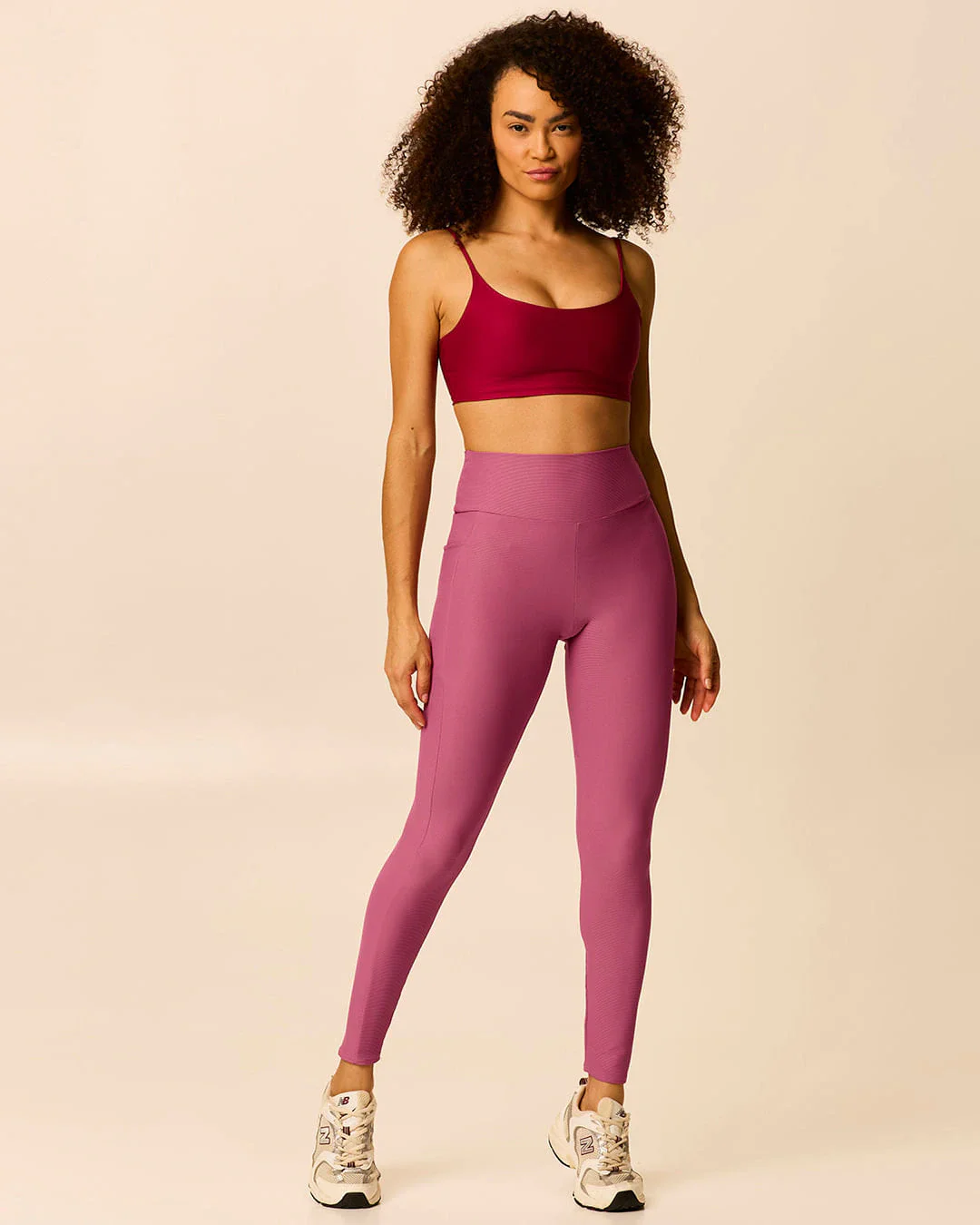 Calça Legging Esportiva Feminina Em Malha Canelada Malwee Active