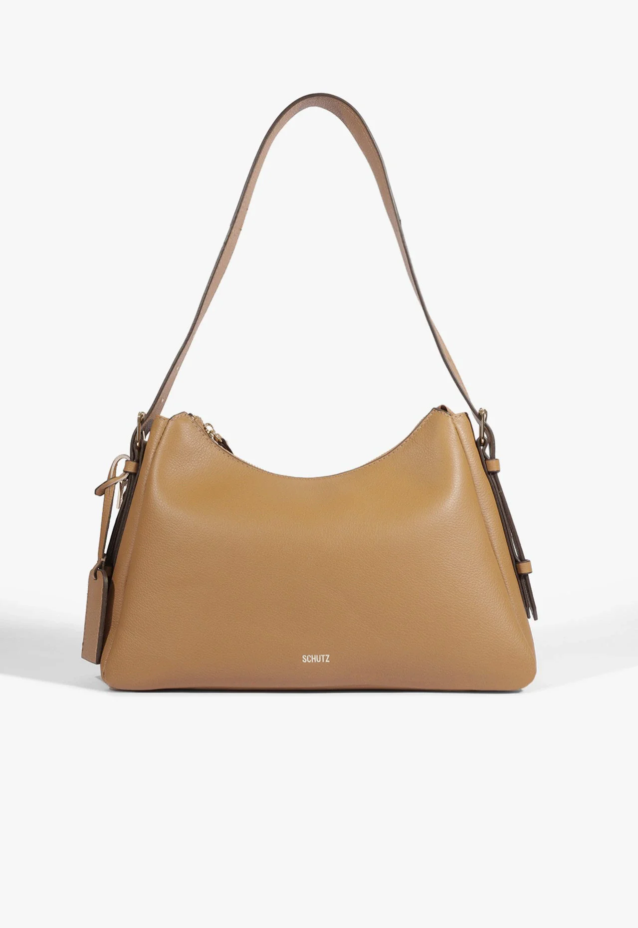 Bolsa Tiracolo Shoulder Drew Média Couro Nude