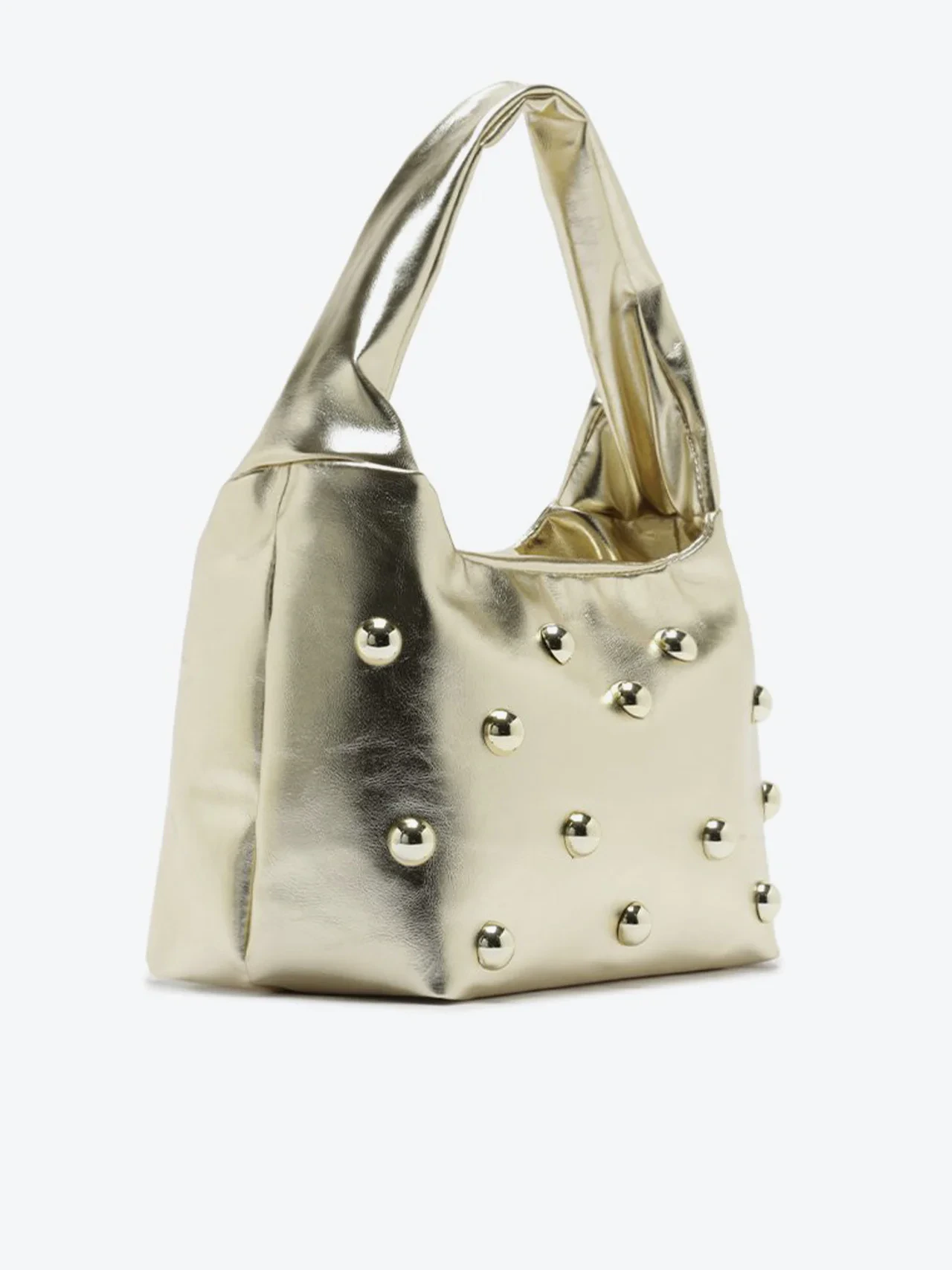 Bolsa Shopping Média Adorno Dourada