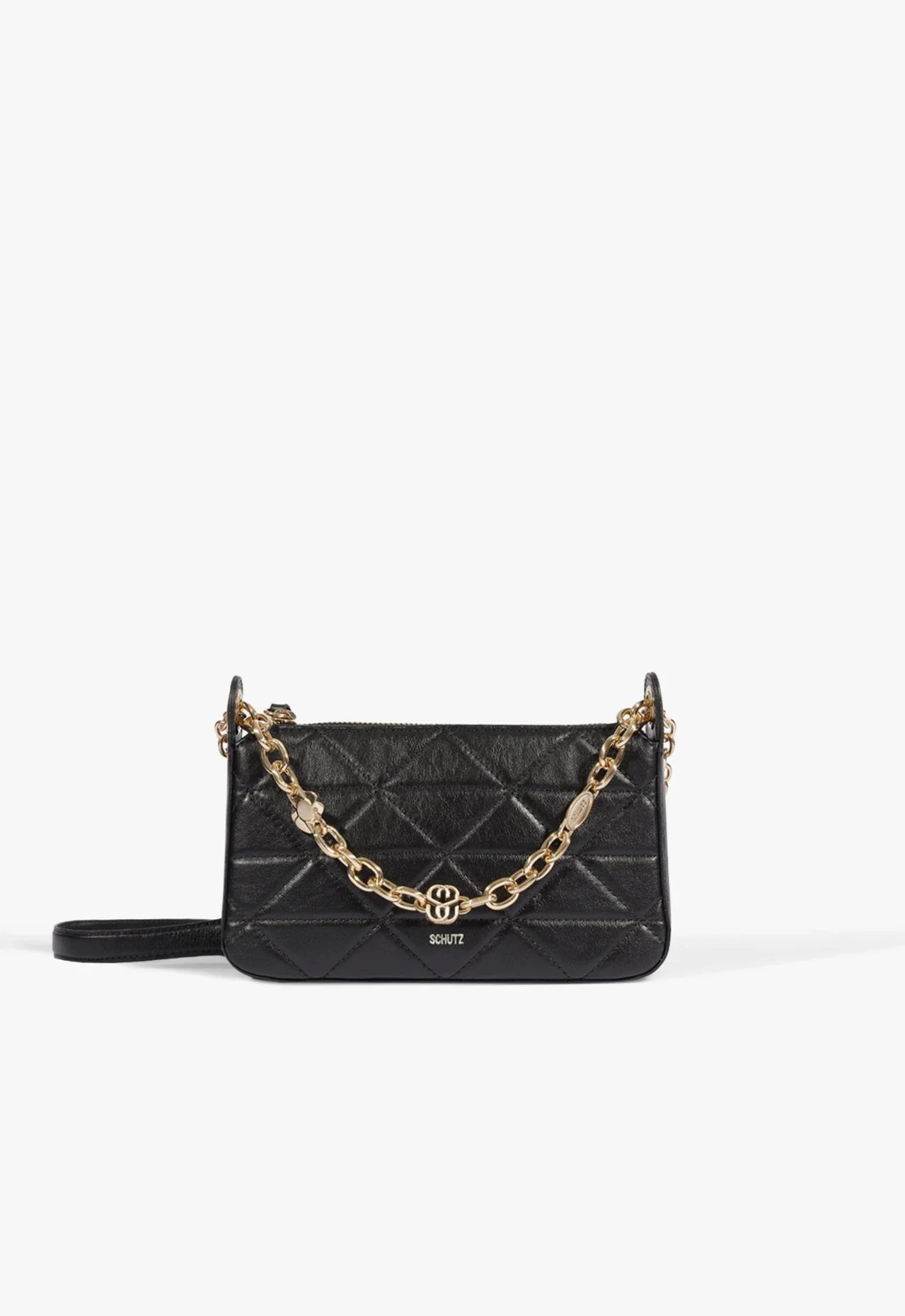 Bolsa Tiracolo Jasper Pequena Couro Preta