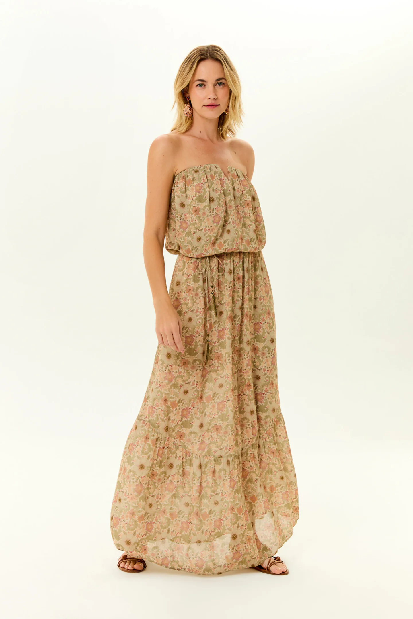 Vestido Midi Ggt Estampa Horto