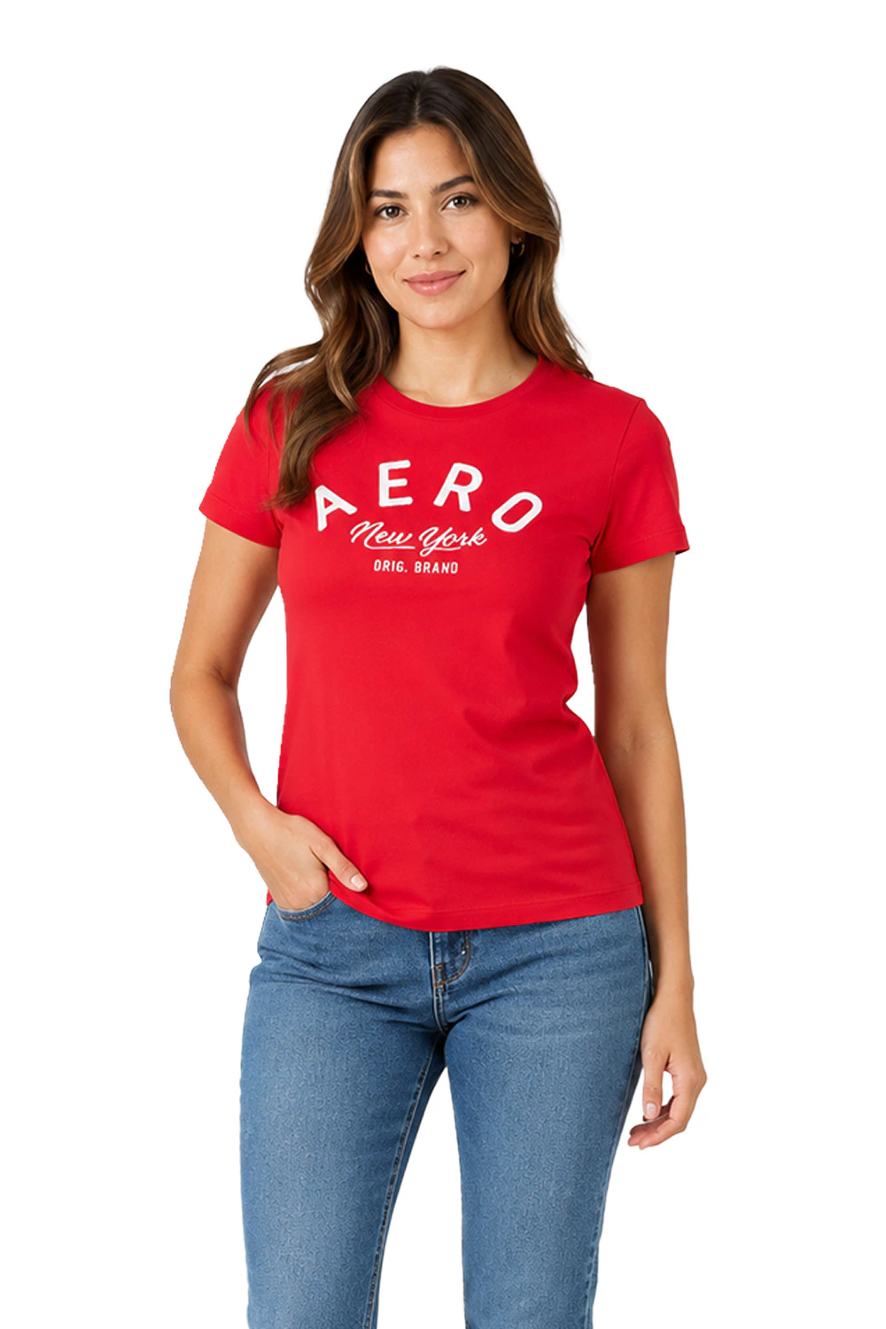 Camiseta Manga Curta Feminina Silkada Aeropostale - Vermelho