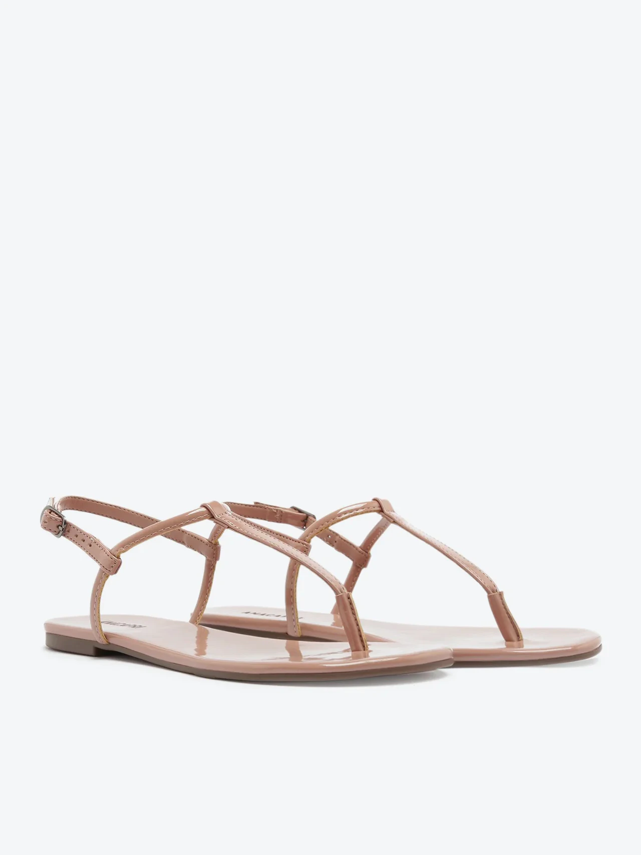 Sandália Rasteira Slim Rosa Antique