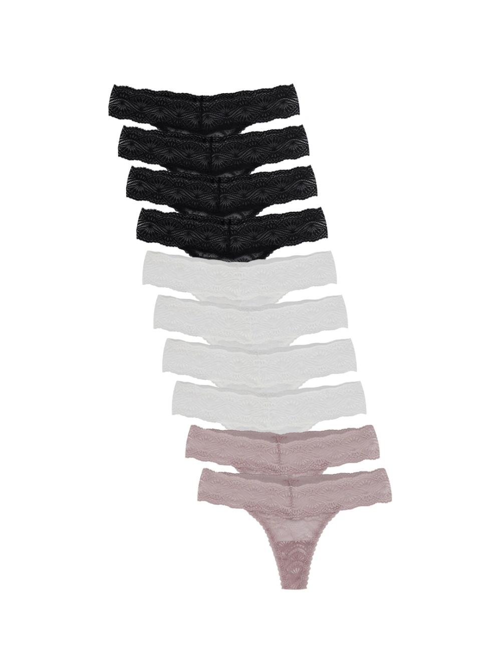 Kit 10 Calcinhas Fio Renda Shiny Love
