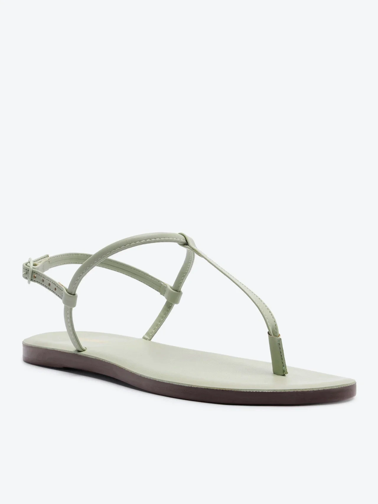 Sandália Rasteira Slim Monocolor Verde