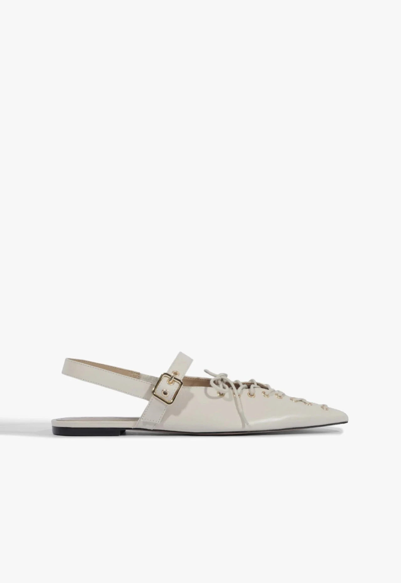 Sapatilha Sabrine Couro Off White