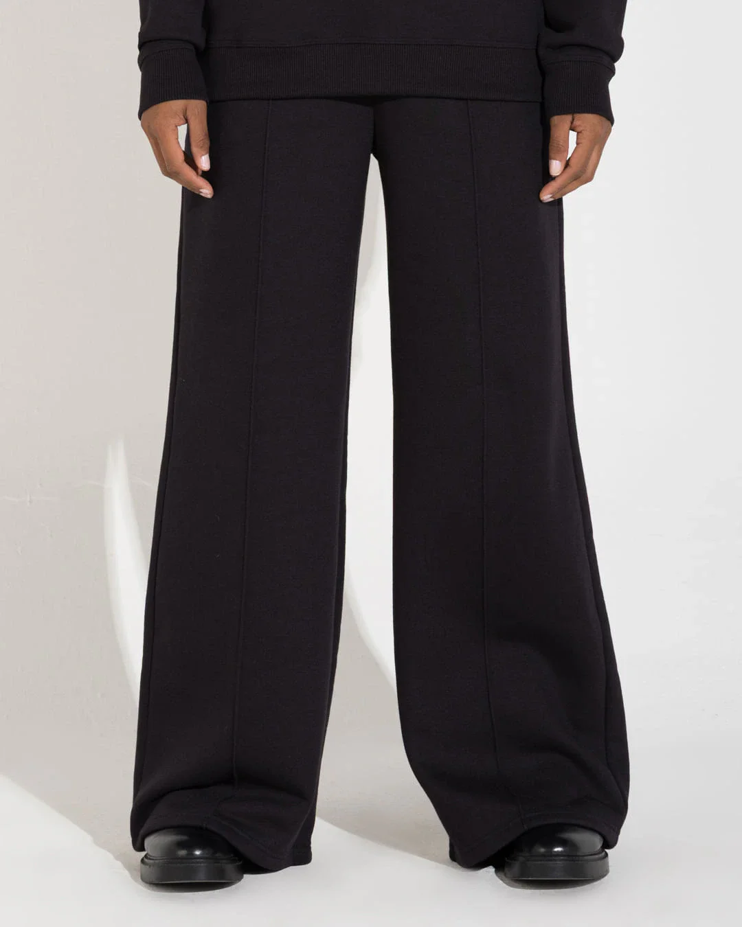 Calça Wide Leg Feminina Moletom Flanelado
