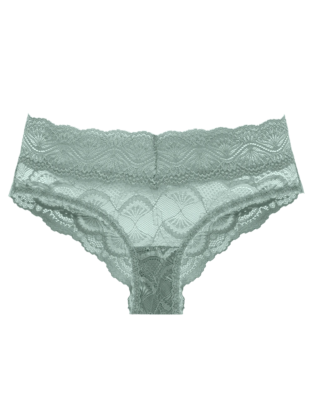 Calcinha Boyshort Renda Shiny Love Verde Iceberg Green