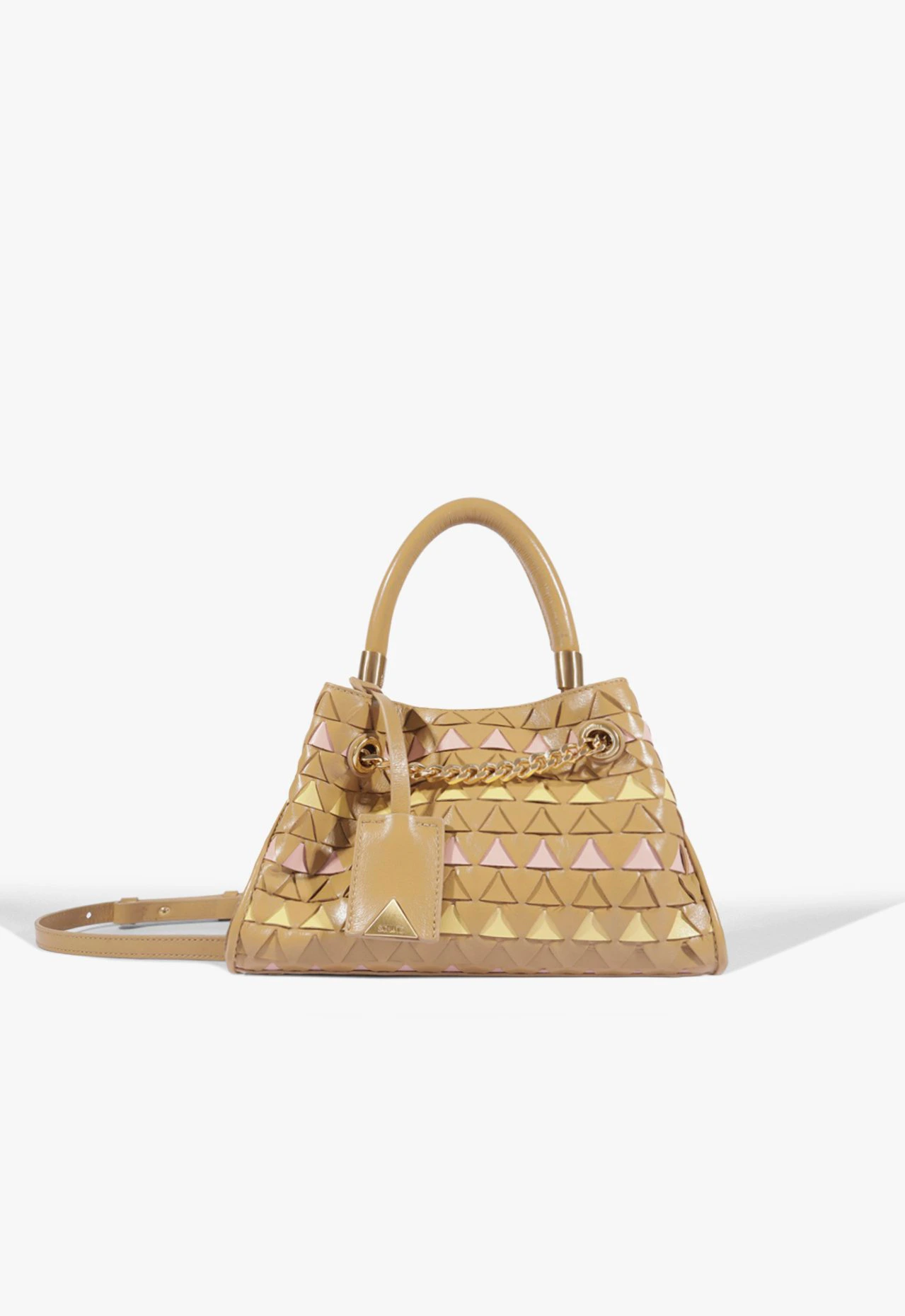 Bolsa Satchel Rebecca Multicolor Média Couro