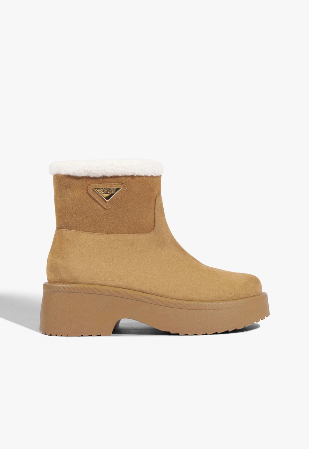 Bota Ivy Bico Redondo Marrom Claro