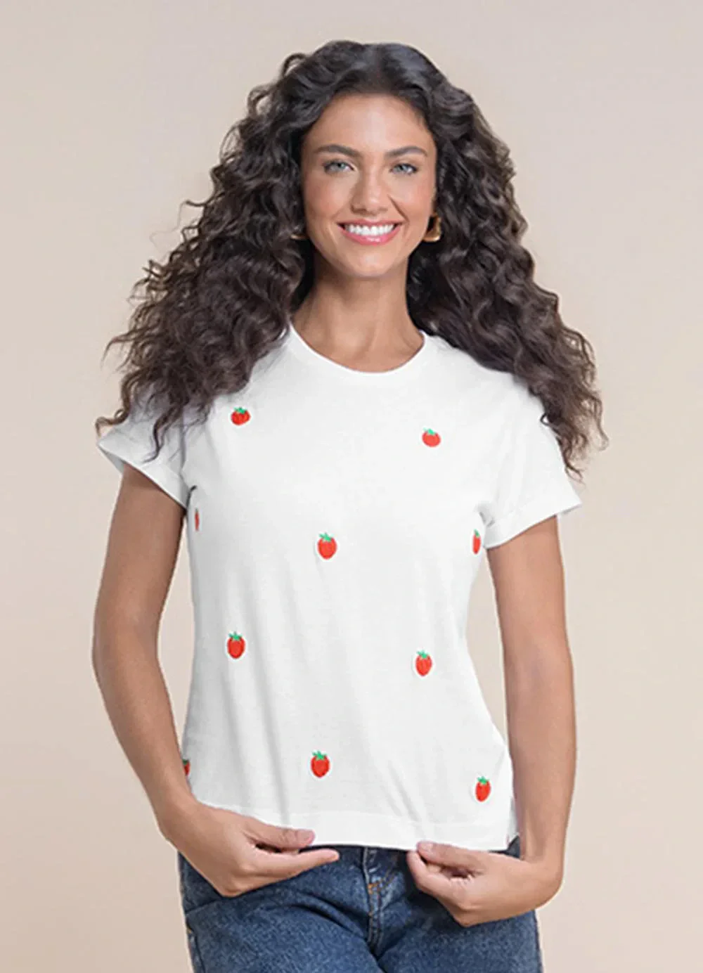 Angel - Blusa Frutinhas Vermelho