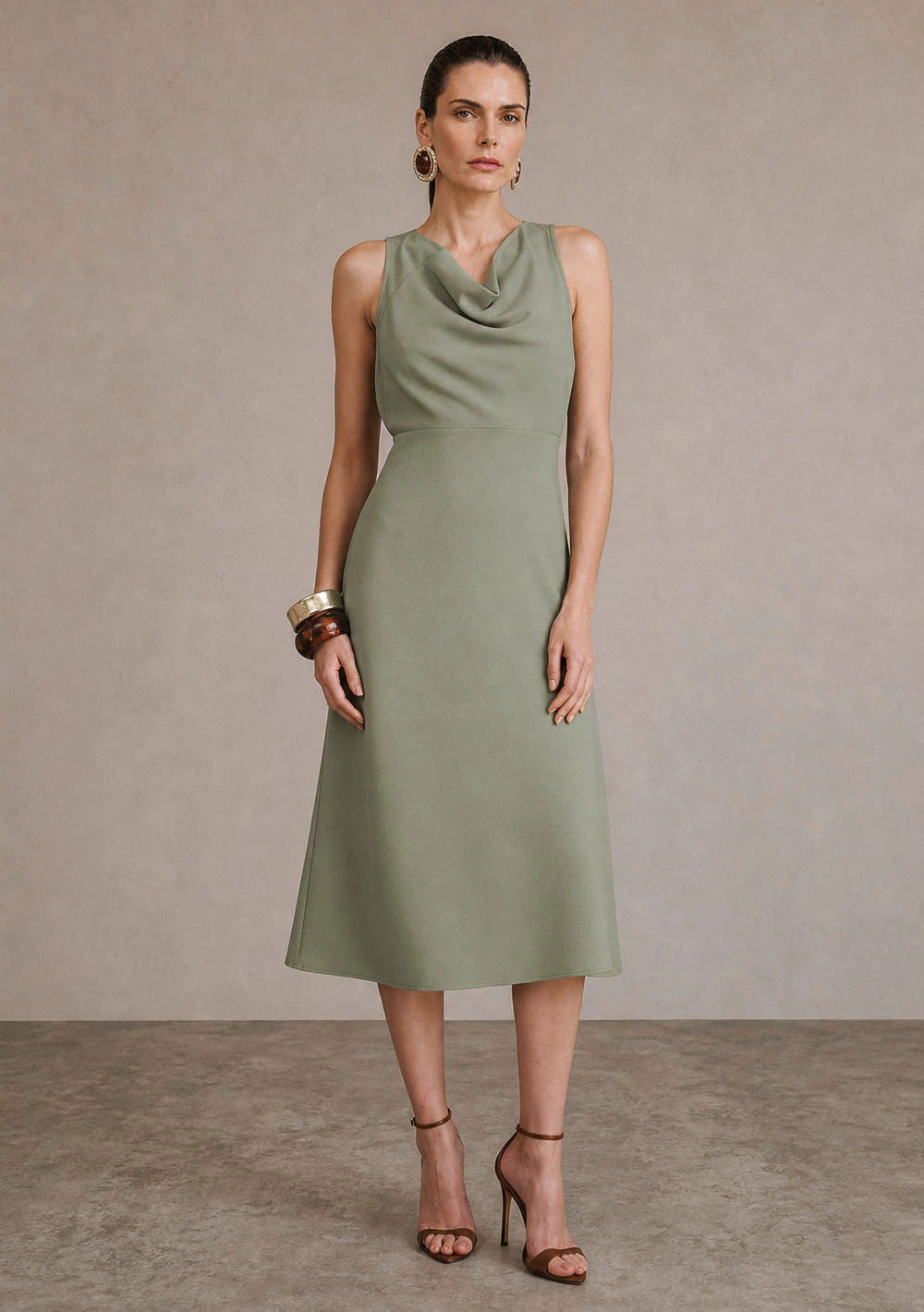 Vestido Midi Velatura Verde