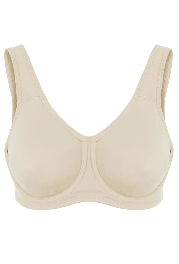 Sutiã Cobertura Total Microfibra Sport Nude Claro Natural