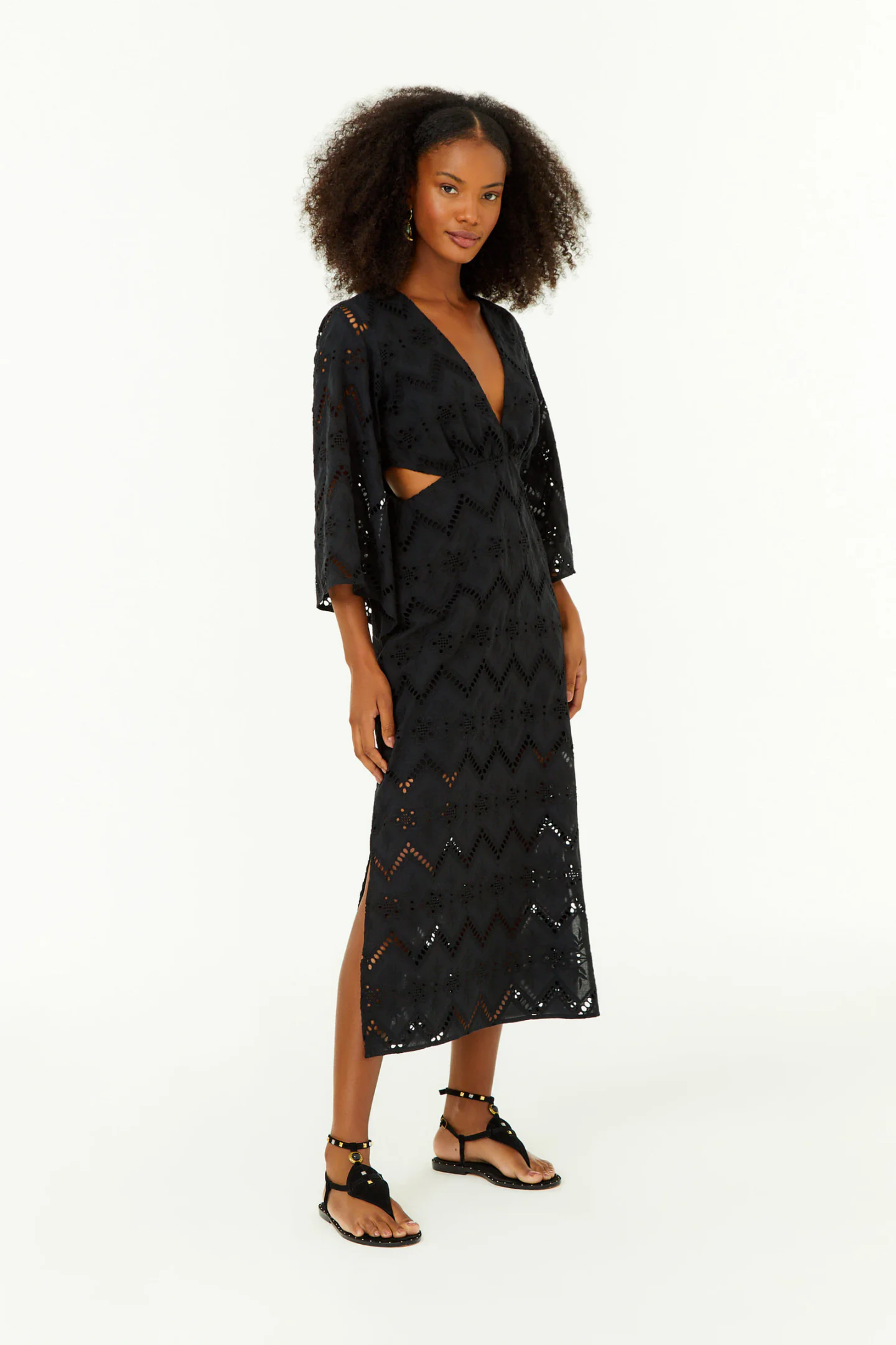 Vestido Decote Bordado Gale
