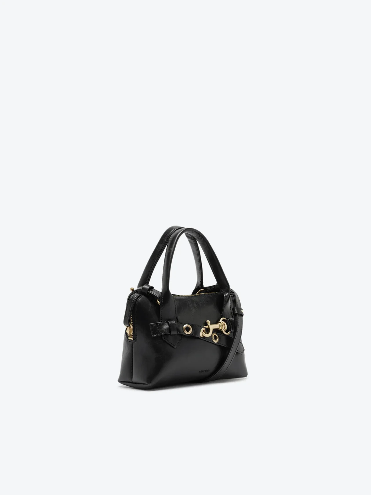 Bolsa Tote Pequena Detalhe Gancho Preto