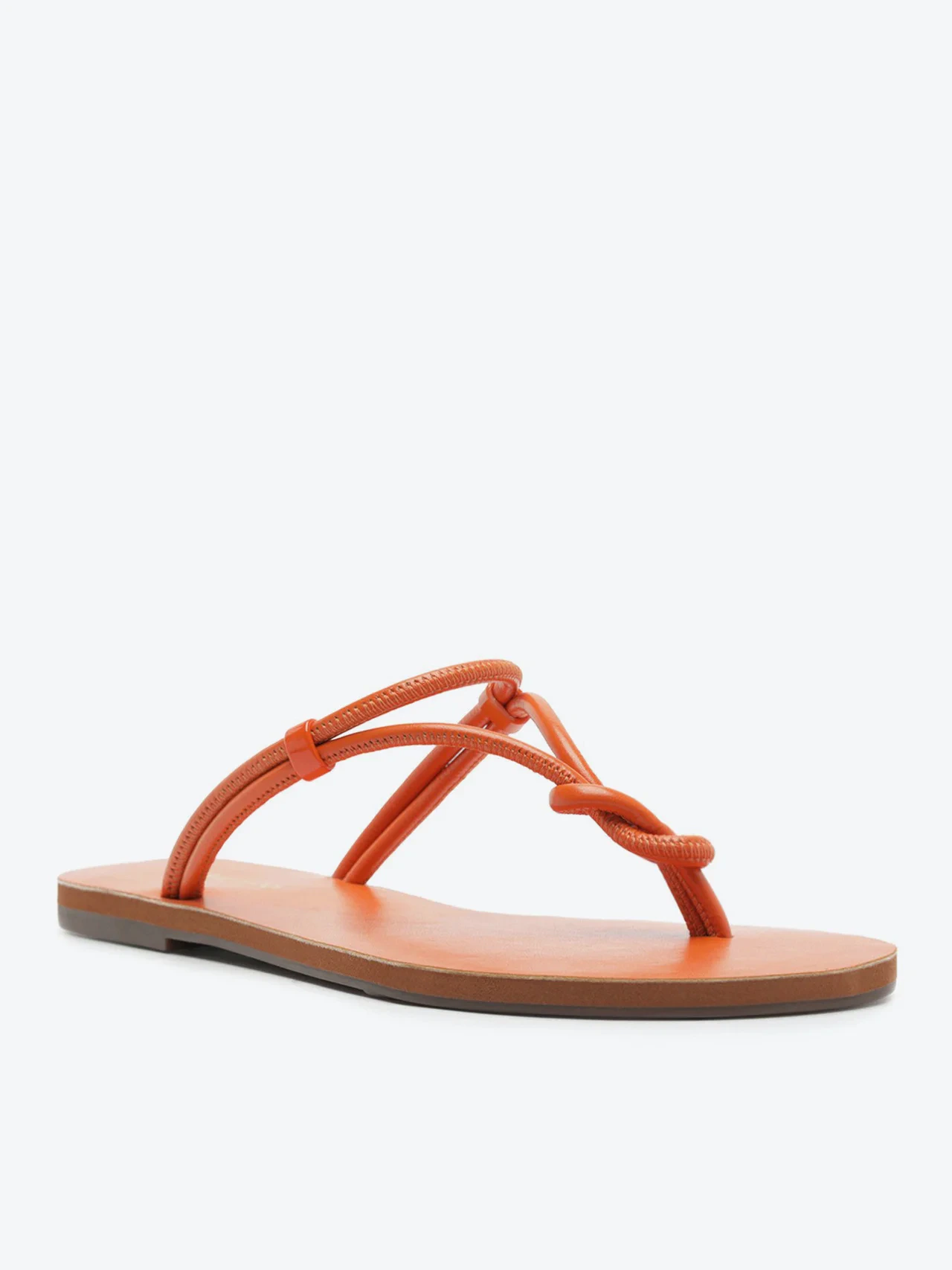 Rasteira Tiras Slim Laranja