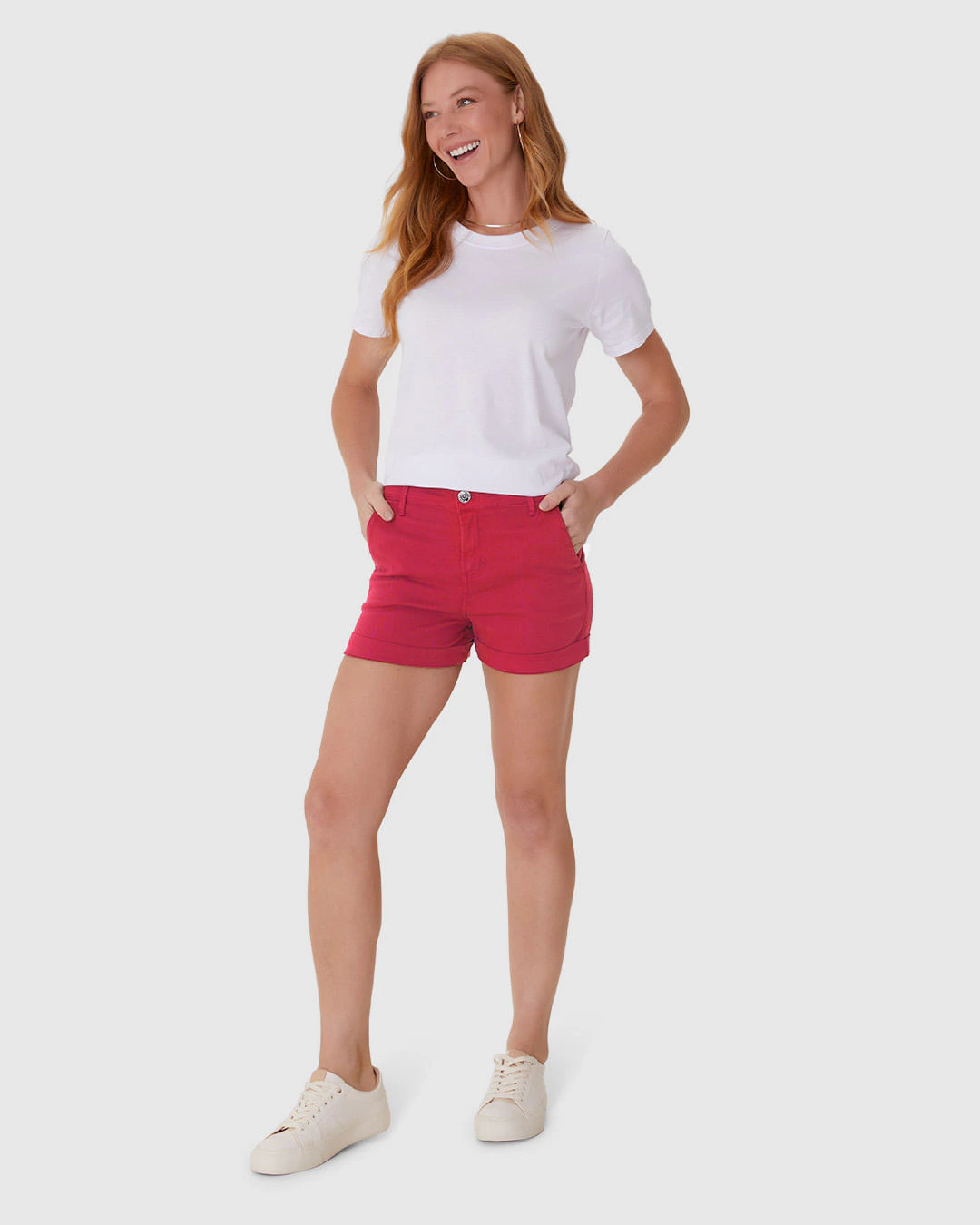 Shorts Alfaiataria Feminino Em Sarja Com Elastano