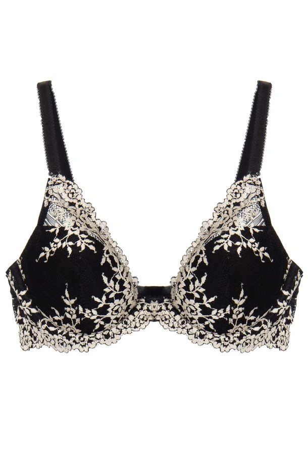 Sutiã Cobertura Total Bojo Renda Embrace Lace Wacoal Preto