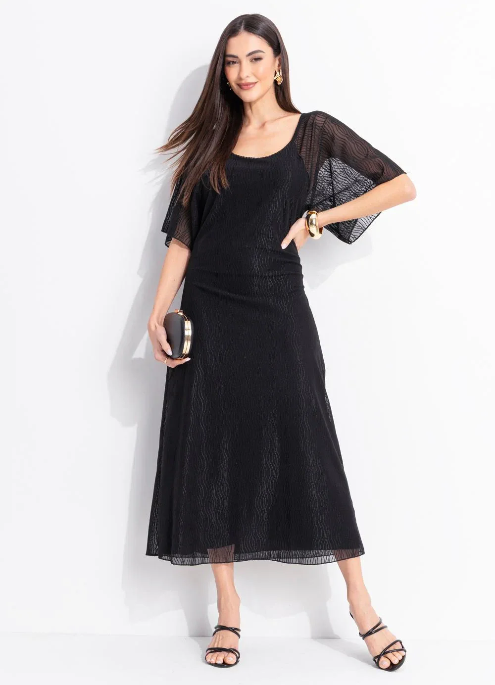 Quintess - Vestido Preto em Tule