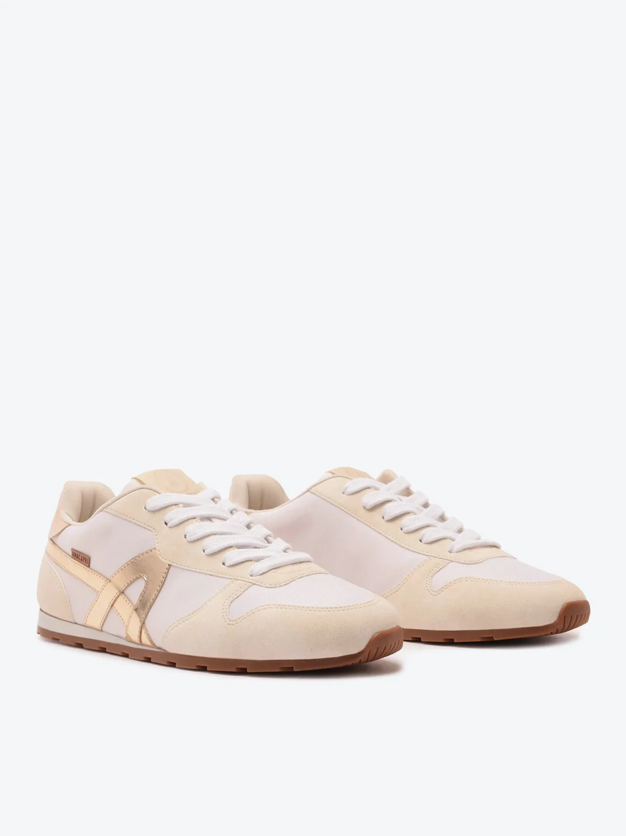 Tênis Lola Multicolor Branco Off e Dourado