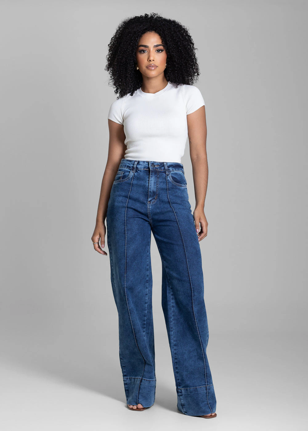 Calça Jeans Sawary Wide Leg - 282888 AZUL
