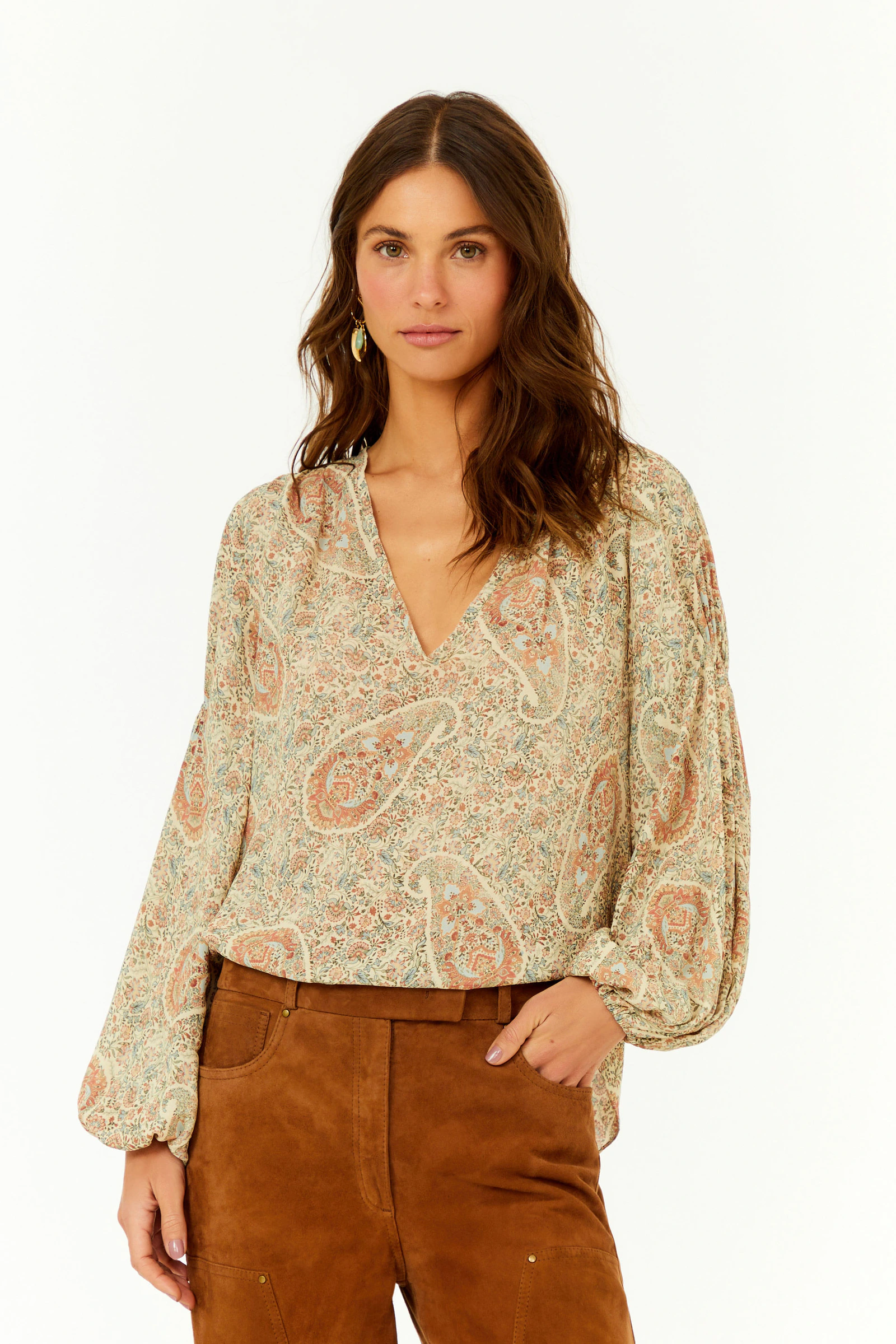 Blusa Manga Longa Ggt Estampa Liberty