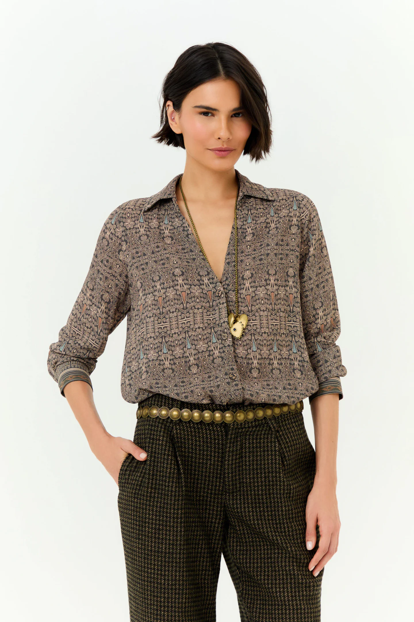 Camisa Ggt Estampa Olive