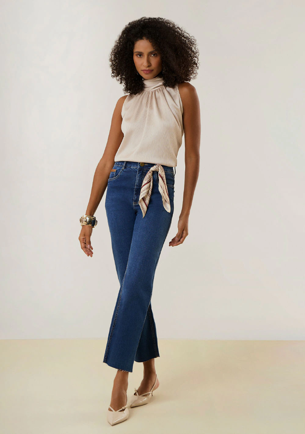 Calça Maria.Valentina Reta Alta Azul